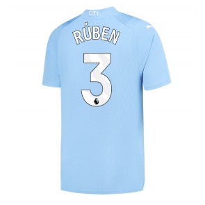 Manchester City Ruben Dias #3 Replica Home Stadium Shirt 2023-24 Short Sleeve